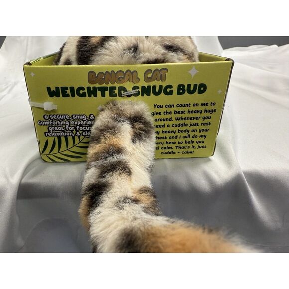 Pink Sky Snug Bud Bengal Cat Plush‎ Animal Weighted 2.2 Lbs NEW Soft Calm Sleep - Picture 5 of 7